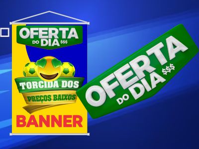 Banner promocional com acabamento completo